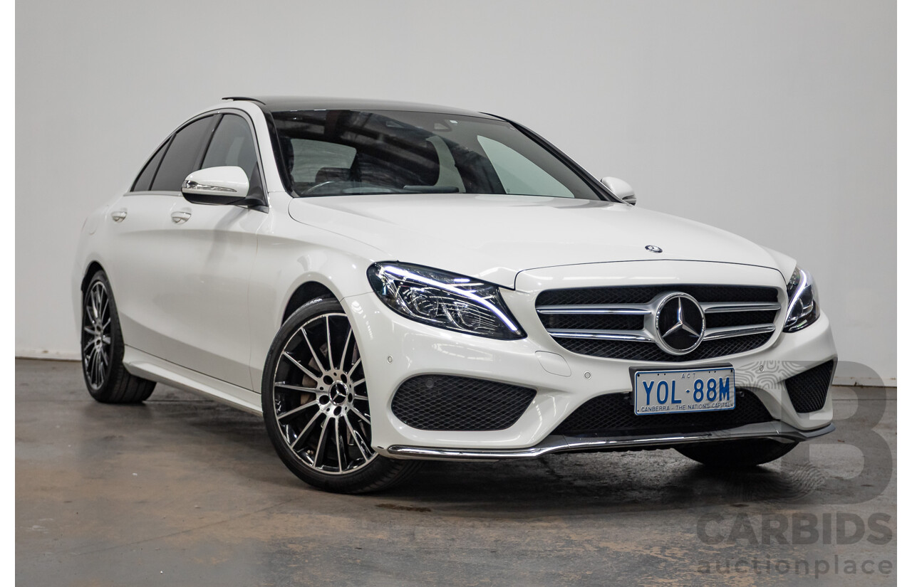 9/2014 Mercedes-Benz C250 AMG Line 205 4D Sedan Polar White Turbo 2.0L