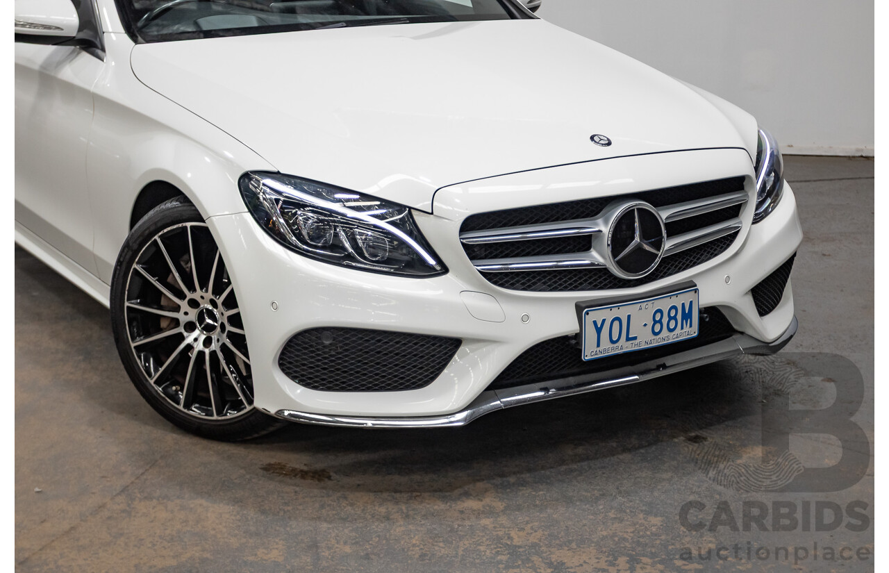 9/2014 Mercedes-Benz C250 AMG Line 205 4D Sedan Polar White Turbo 2.0L