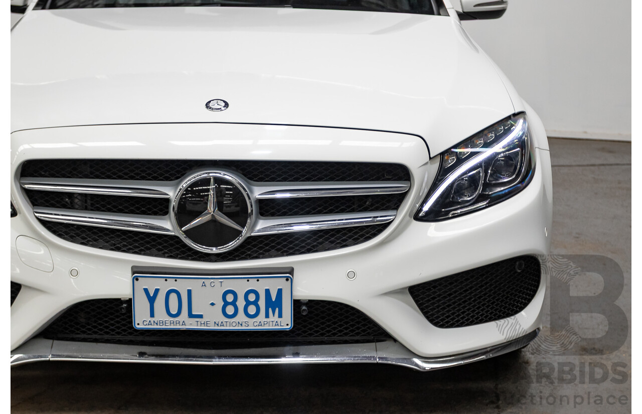 9/2014 Mercedes-Benz C250 AMG Line 205 4D Sedan Polar White Turbo 2.0L