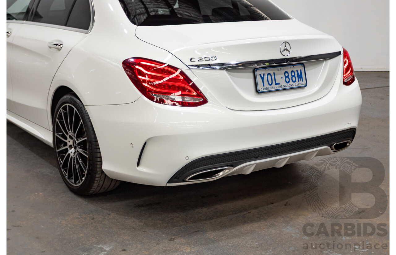 9/2014 Mercedes-Benz C250 AMG Line 205 4D Sedan Polar White Turbo 2.0L