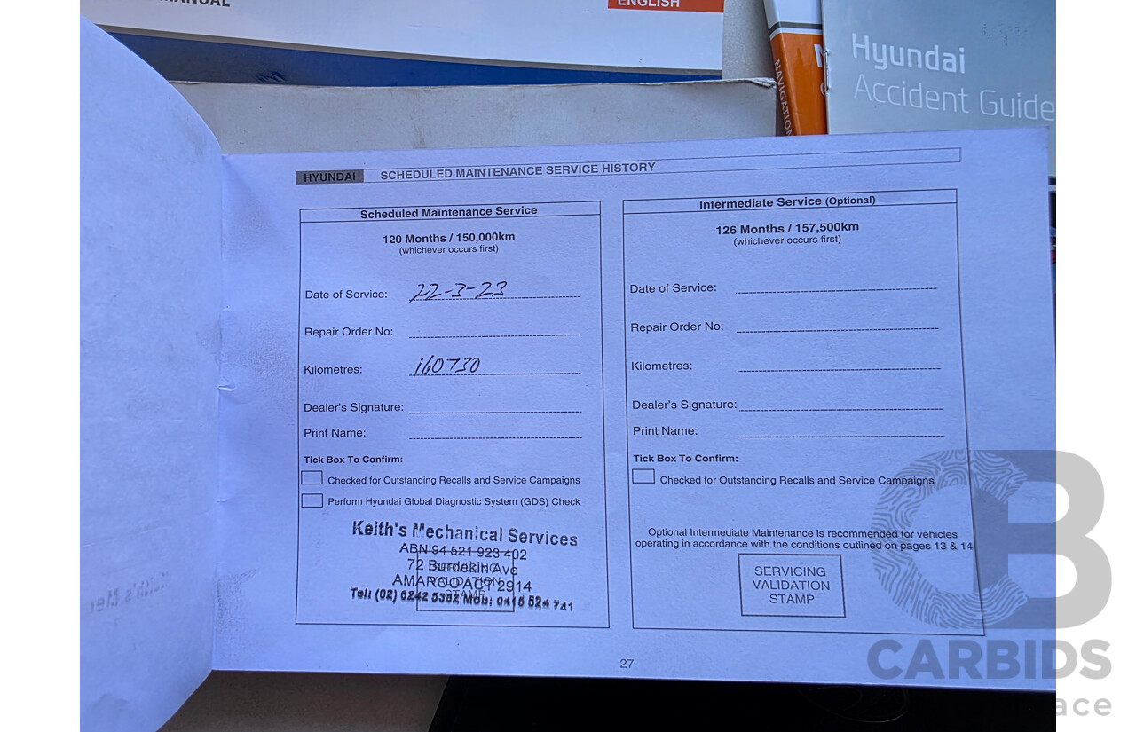 04/2015 Hyundai Santa Fe Highlander CRDi (AWD) DM MY15 4D Wagon White Turbo Diesel 2.2L