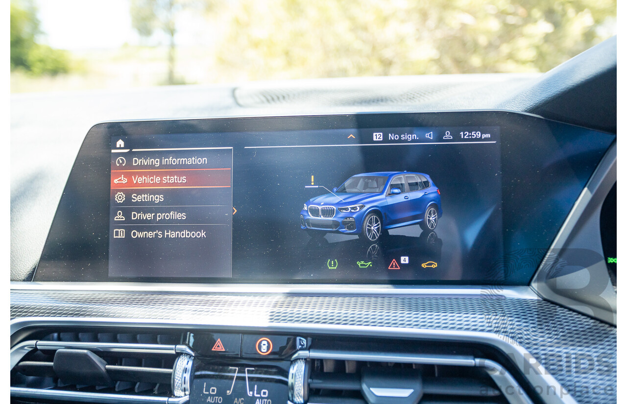 09/2019 BMW X5 xDrive30d M-Sport Performance Package (4x4) MY20 G05 4d Wagon Phytonic Blue Metallic Turbo Diesel 3.0L
