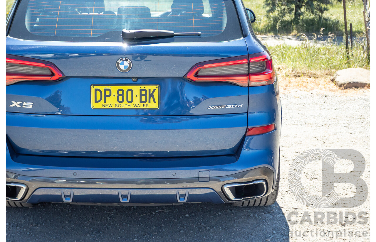 09/2019 BMW X5 xDrive30d M-Sport Performance Package (4x4) MY20 G05 4d Wagon Phytonic Blue Metallic Turbo Diesel 3.0L