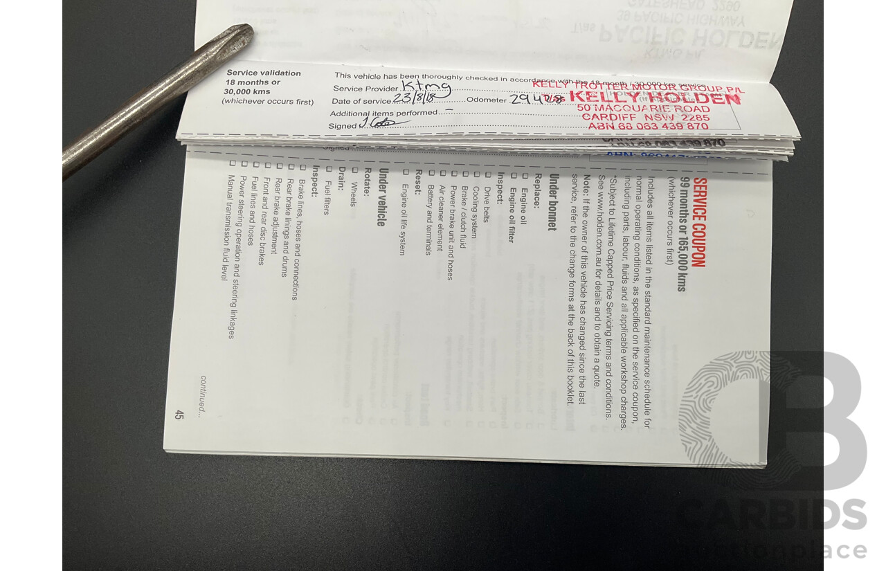 01/2017 Holden Trailblazer LTZ (4x4) RG MY17 4d Wagon Summit White Turbo Diesel 2.8L