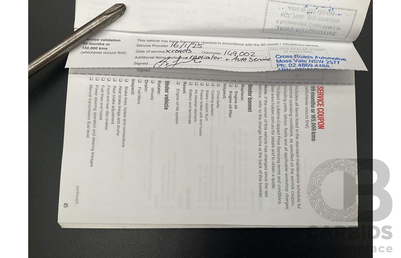 01/2017 Holden Trailblazer LTZ (4x4) RG MY17 4d Wagon Summit White Turbo Diesel 2.8L