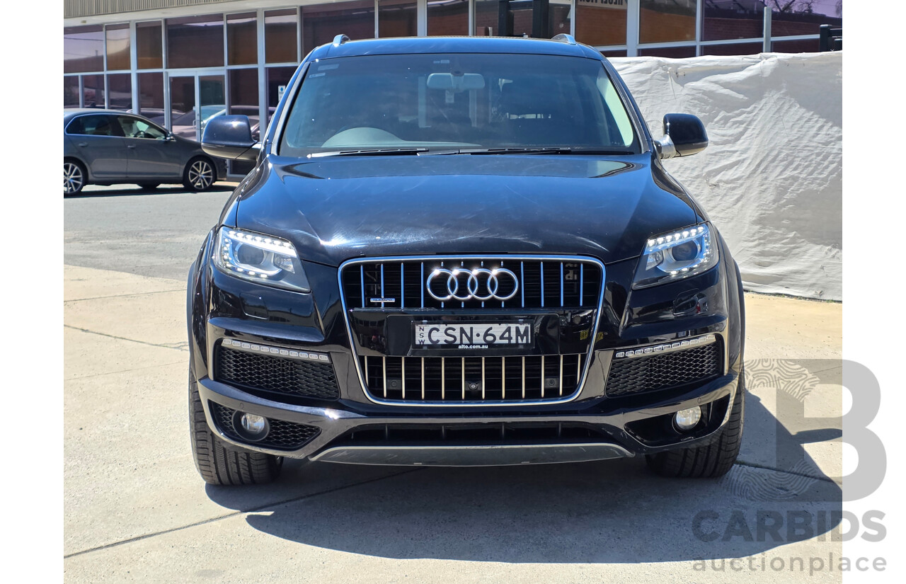 04/2014 Audi Q7 3.0 TDI S-Line Quattro (AWD) MY14 4D Wagon Black Turbo Diesel 3.0L (180kW) - 7 Seats