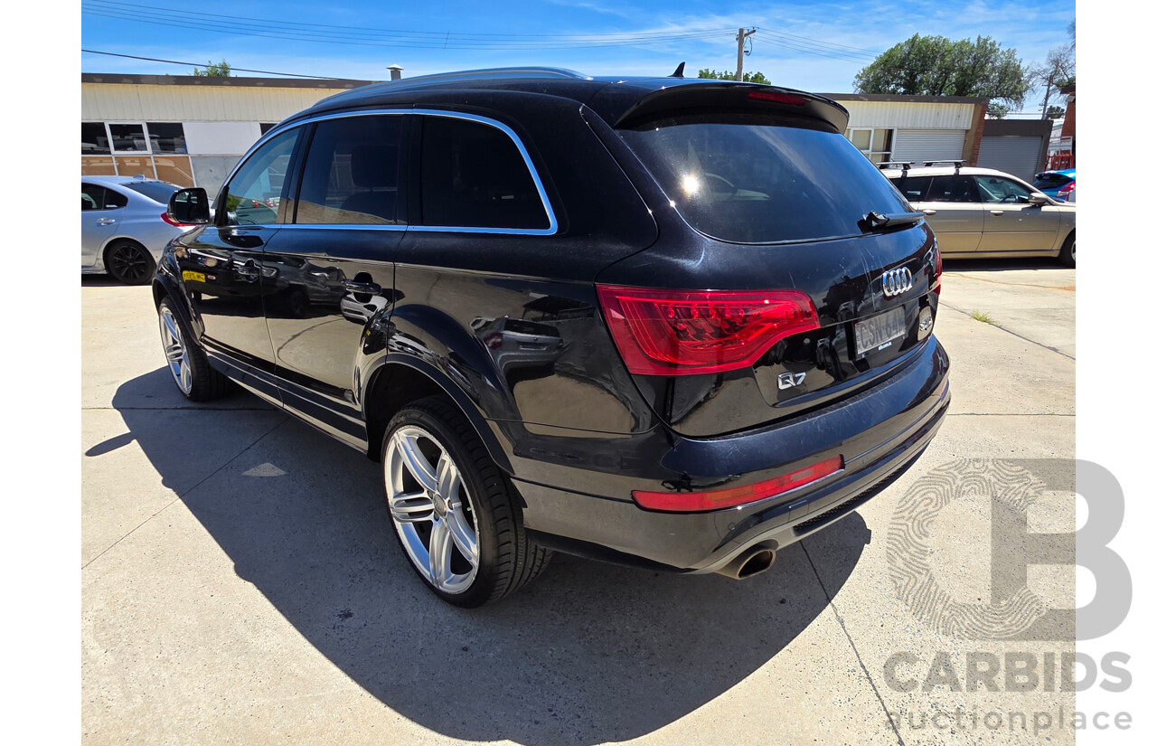 04/2014 Audi Q7 3.0 TDI S-Line Quattro (AWD) MY14 4D Wagon Black Turbo Diesel 3.0L (180kW) - 7 Seats