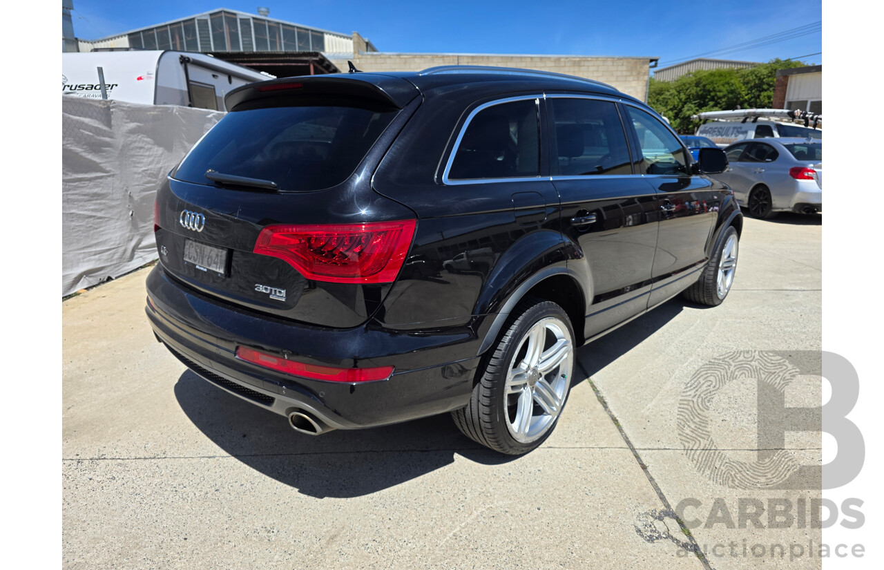 04/2014 Audi Q7 3.0 TDI S-Line Quattro (AWD) MY14 4D Wagon Black Turbo Diesel 3.0L (180kW) - 7 Seats