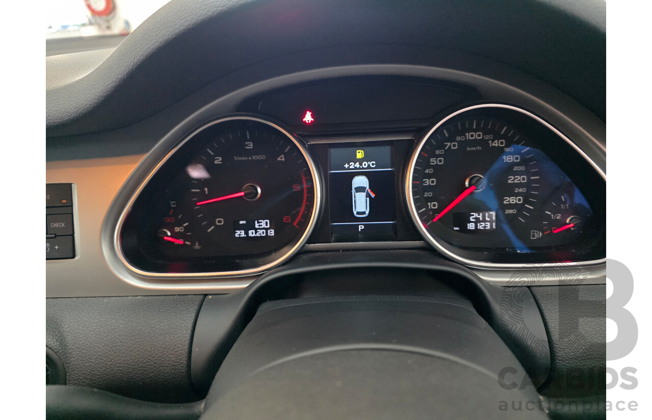 04/2014 Audi Q7 3.0 TDI S-Line Quattro (AWD) MY14 4D Wagon Black Turbo Diesel 3.0L (180kW) - 7 Seats