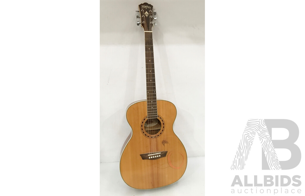 Washburn Natural Folk Acoustic Guitar