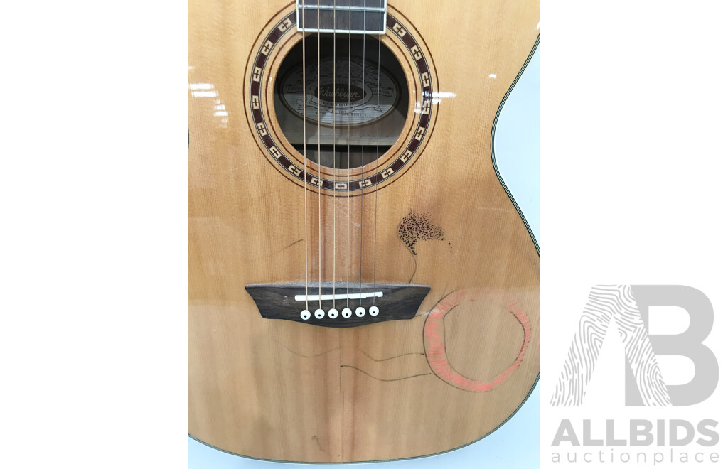 Washburn Natural Folk Acoustic Guitar
