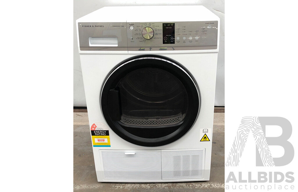 Fisher & Paykel 8.0 Kg Front Loader Condenser Clothes Dryer
