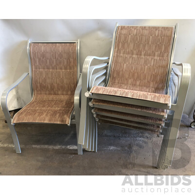 Indulgence Mesh Outdoor Dining Chairs - Lot of Six