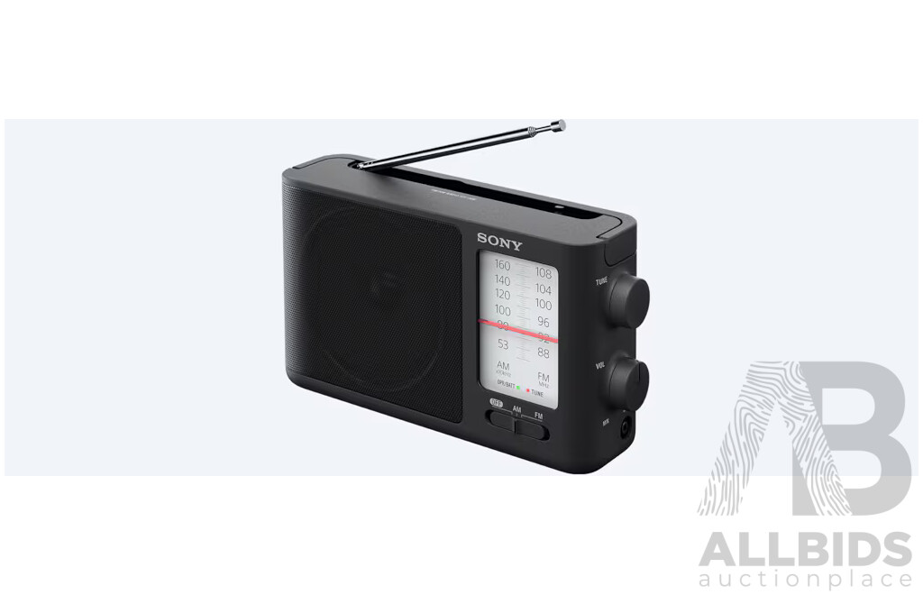 SONY ICF506 FM/AM Analog Tuning Portable Radio - Black