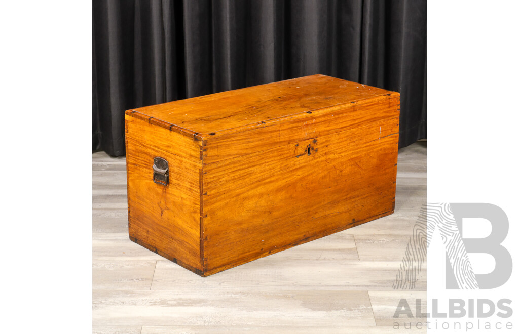 Vintage Timber Shipping Trunk