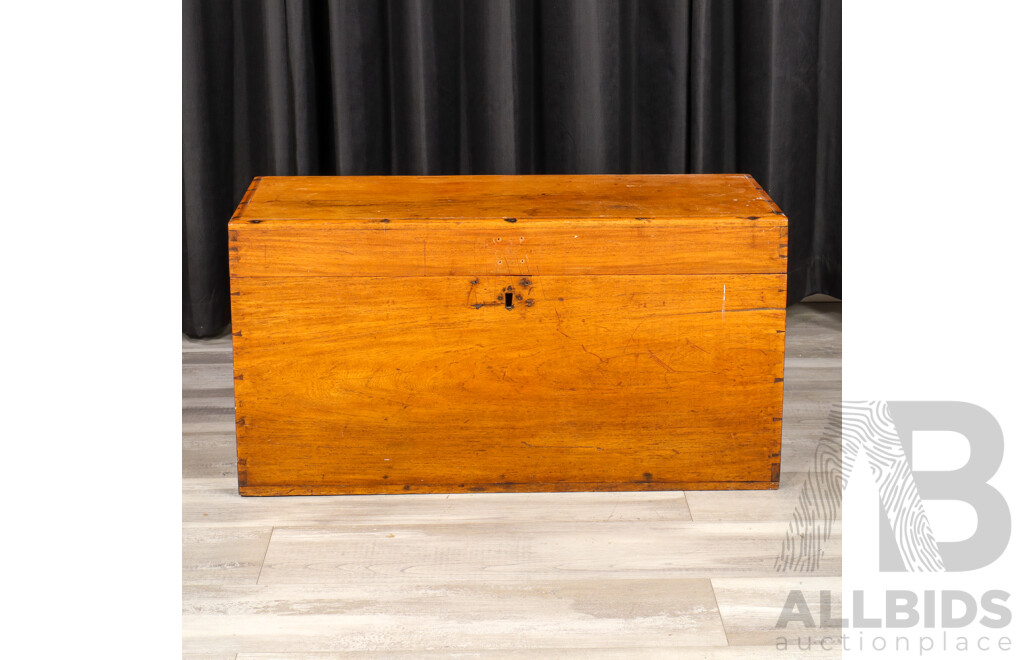 Vintage Timber Shipping Trunk