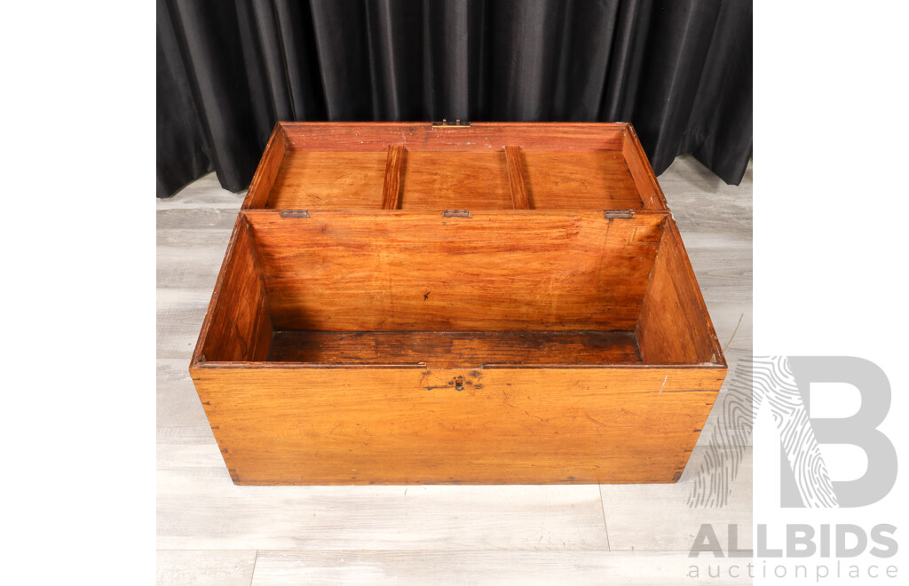 Vintage Timber Shipping Trunk
