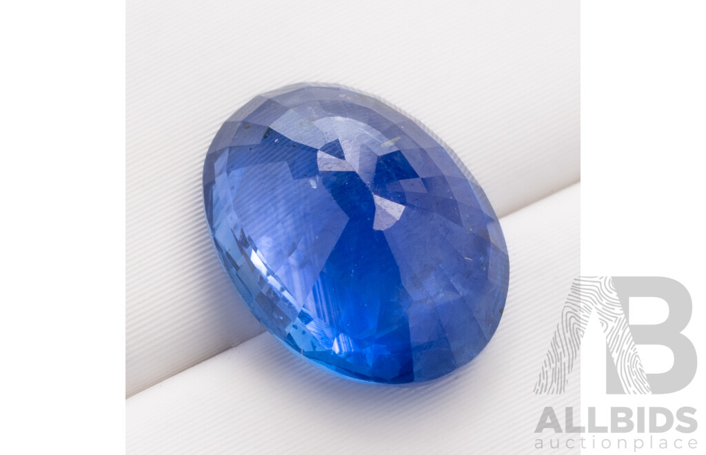 Ceylon Sapphire, Natural Corundum Oval Cut Cornflour Blue Gemstone 4.80ct, Certified