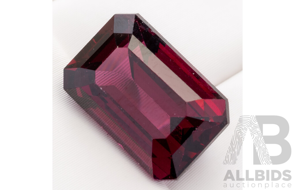 Purple Garnet, Natural Emerald Cut Gemstone, 6.35ct