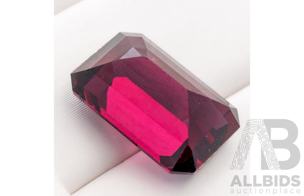 Purple Garnet, Natural Emerald Cut Gemstone, 6.35ct