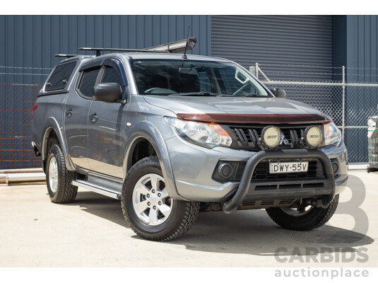 04/2018 Mitsubishi Triton GLX Plus (4x4) MQ MY18 Dual Cab Utility Grey Turbo 2.4L