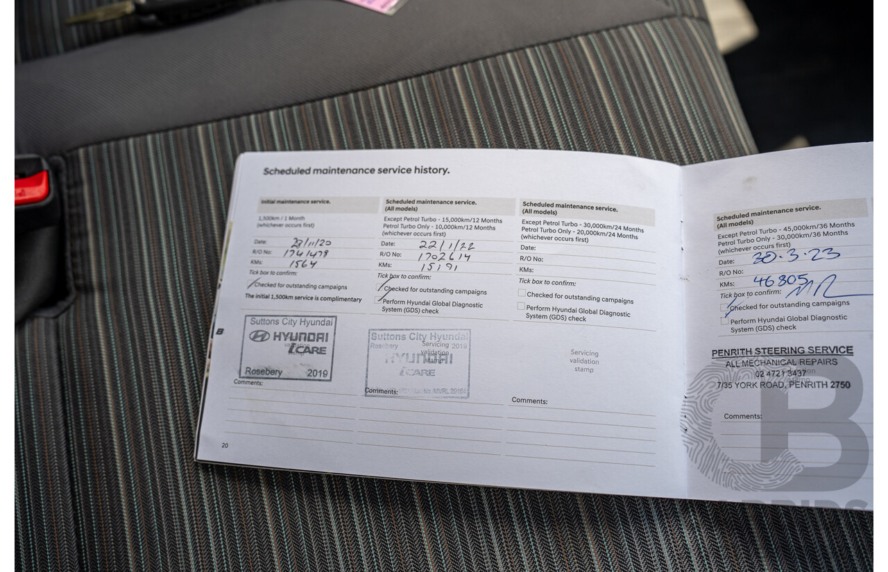 10/2020 Hyundai i-Load 3S TWIN SWING TQ4 MY21 4D Van Creamy White Turbo Diesel 2.5L