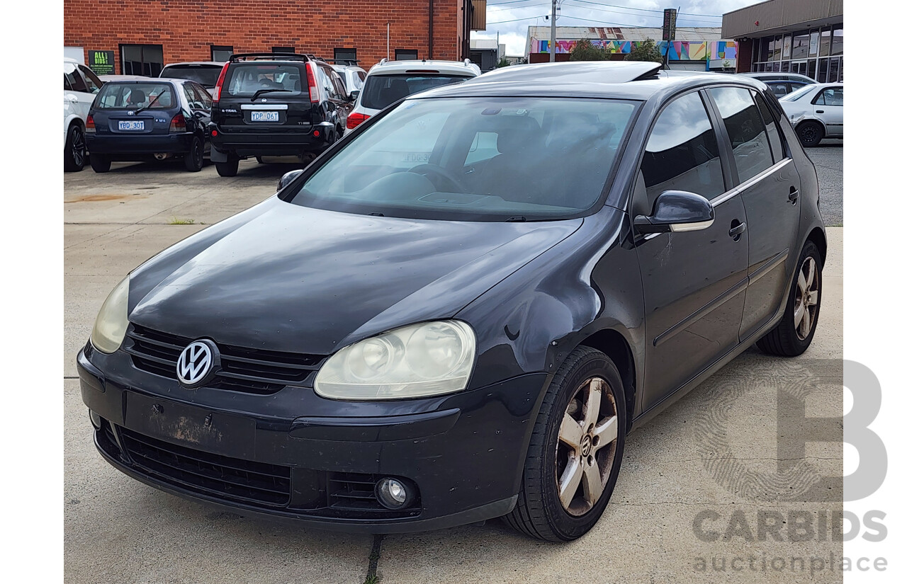 12/2008 Volkswagen Golf 2.0 FSI Pacific 1K MY08 UPGRADE 2 5d Hatchback Black 2.0L