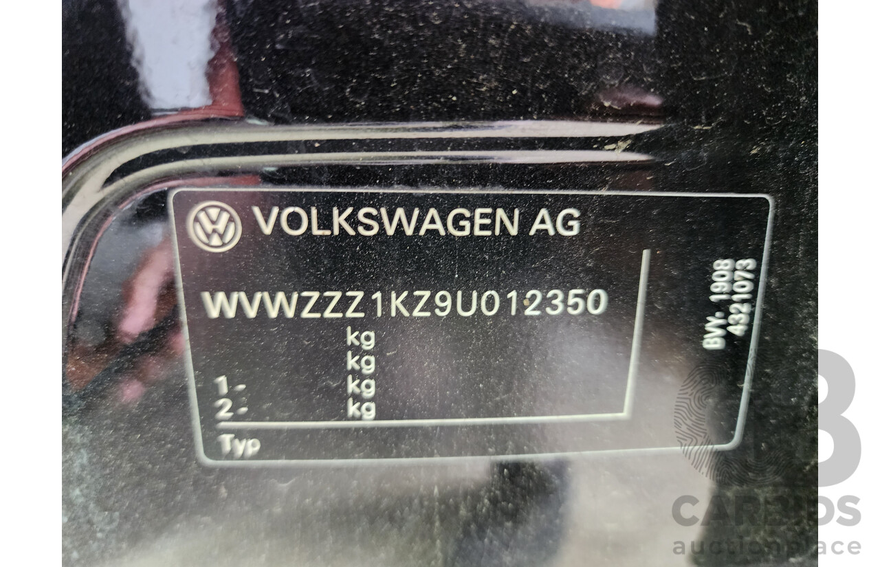 12/2008 Volkswagen Golf 2.0 FSI Pacific 1K MY08 UPGRADE 2 5d Hatchback Black 2.0L