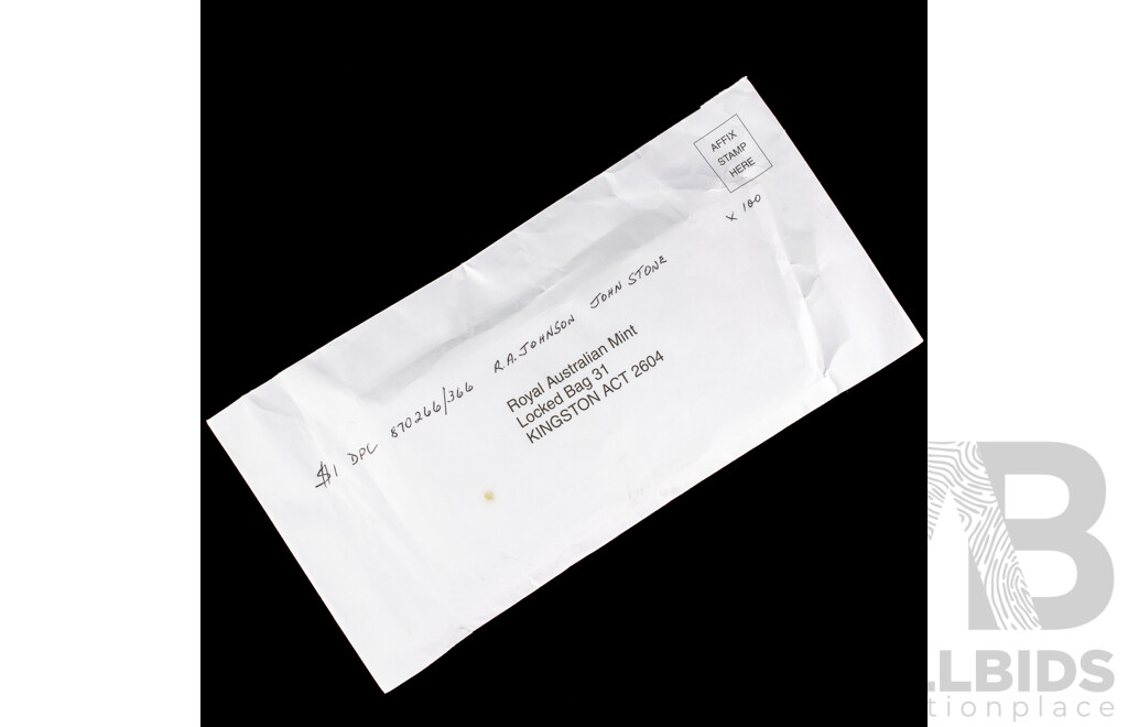 One Hundred Consecutive Australian 1982 UNC One Dollar Notes, Johnson/Stone R78, DPC 870266 - DPC 870366