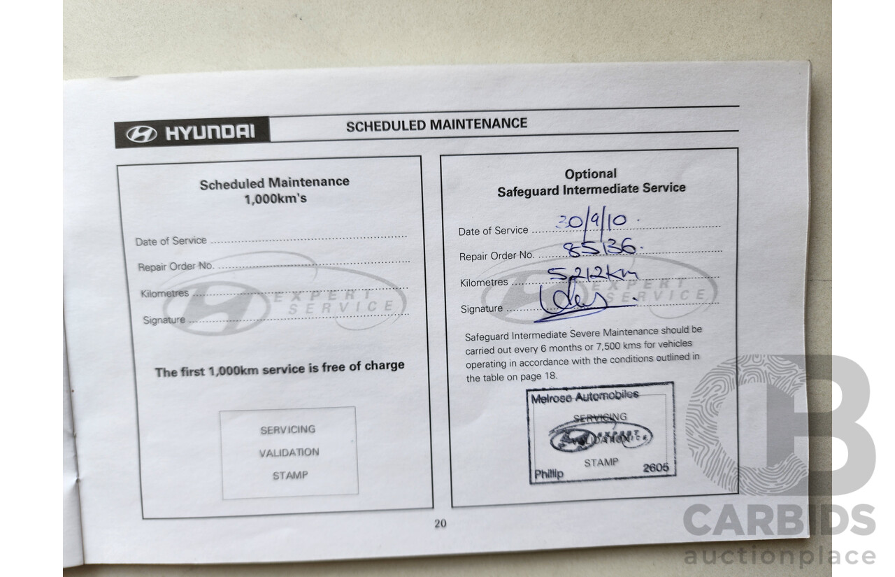 3/2010 Hyundai i30 SX FD MY10 5d Hatchback Red 2.0L