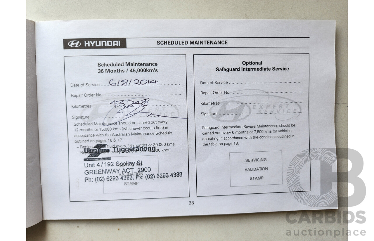 3/2010 Hyundai i30 SX FD MY10 5d Hatchback Red 2.0L