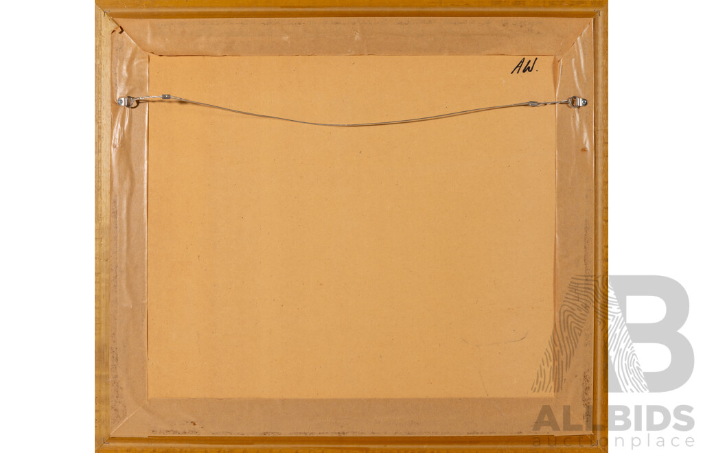 John Budicin, (20th Century, Italian-Born American), Still Life - Flowers with Peaches, Lovely Quality Reproduction Print of Original, 55 x 63 cm (frame)