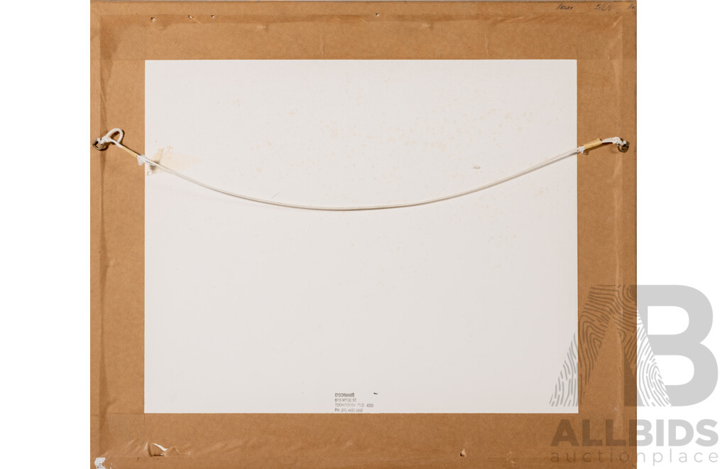 John Pick, (19/20th Century, Australian, 1866-1949), River Scene with Trees, Original Antique Watercolour, 48 x 56 cm (frame)