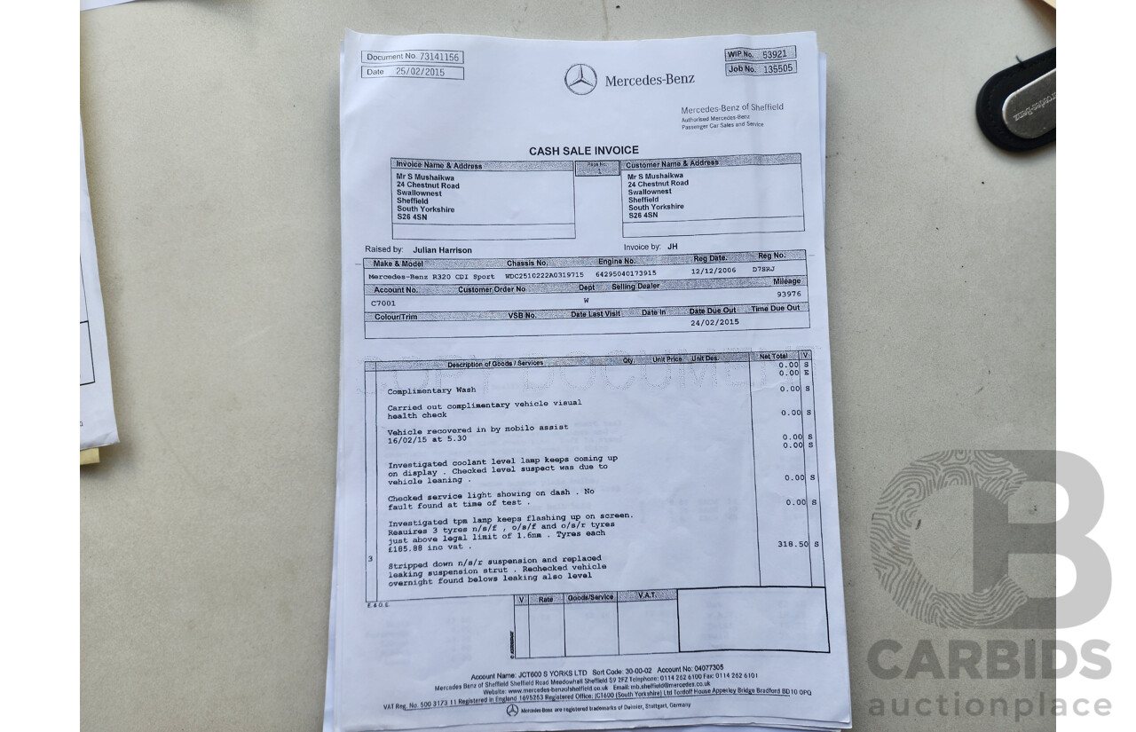 1/2006 Mercedes-Benz R 320 CDI (awd) 251 4d Wagon Silver 3.0L