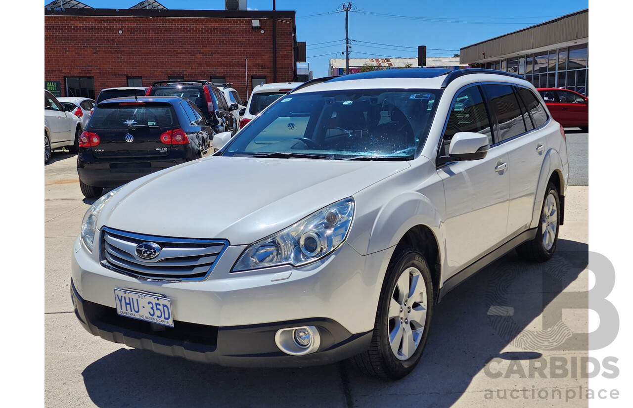 12/2011 Subaru Outback 3.6R Premium MY11 4d Wagon White 3.6L