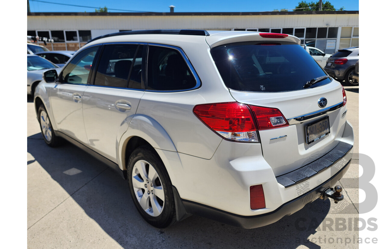 12/2011 Subaru Outback 3.6R Premium MY11 4d Wagon White 3.6L