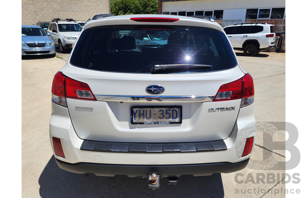 12/2011 Subaru Outback 3.6R Premium MY11 4d Wagon White 3.6L