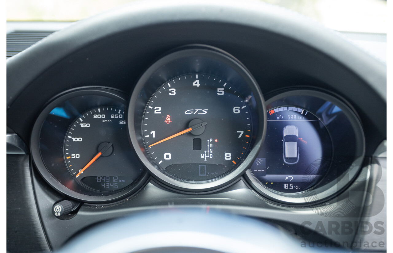 9/2016 Porsche Macan GTS (AWD) 95B MY16 4d Wagon Jet Black Metallic Twin Turbo V6 3.0L - Statutory Write Off