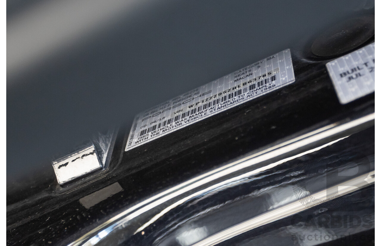 9/2016 Porsche Macan GTS (AWD) 95B MY16 4d Wagon Jet Black Metallic Twin Turbo V6 3.0L - Statutory Write Off