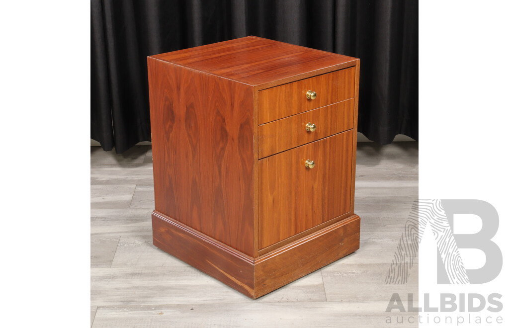 Faux Veneer Three Drawer Office Mobile
