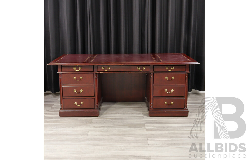 Twin Pedestal Executive Desk by OFS, Huntingburg Indiana