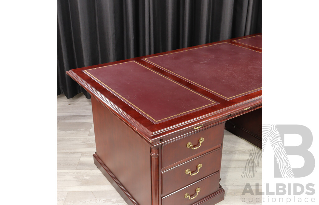Twin Pedestal Executive Desk by OFS, Huntingburg Indiana