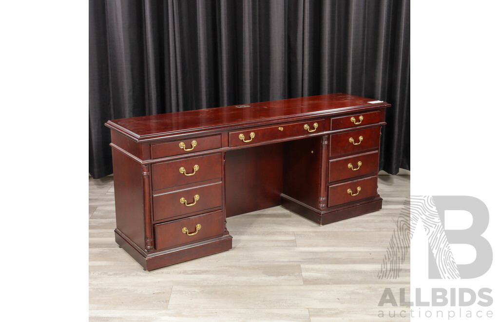 Twin Pedestal Executive Office Credenza Bu OFS, Huntingburg Indiana