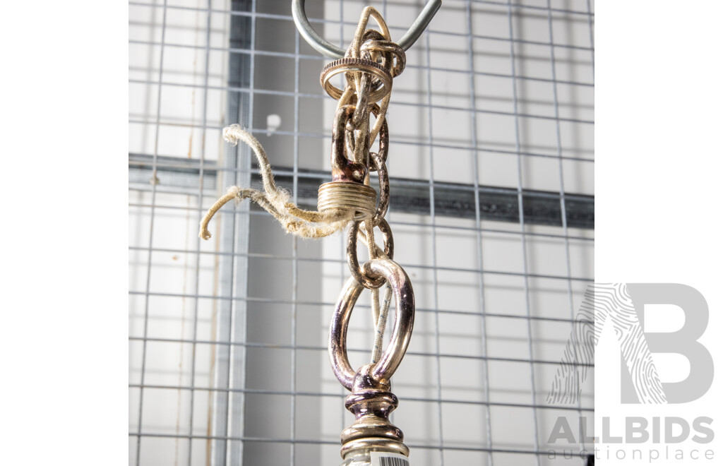 Large Glass Five Branch Chandalier by Visual Comfort and Co