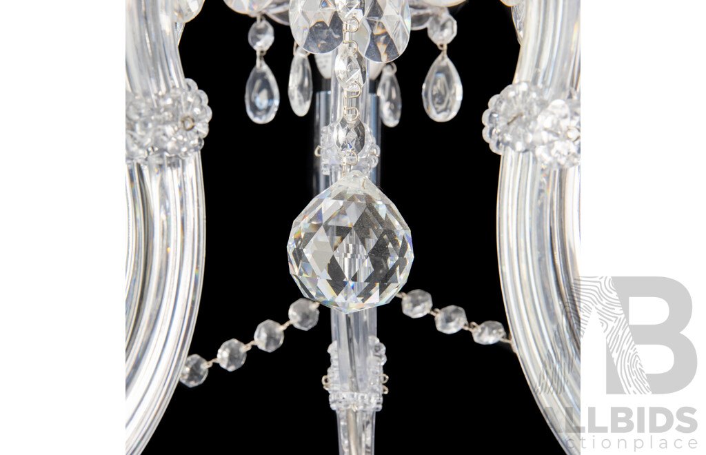 Large Glass Five Branch Chandalier by Visual Comfort and Co