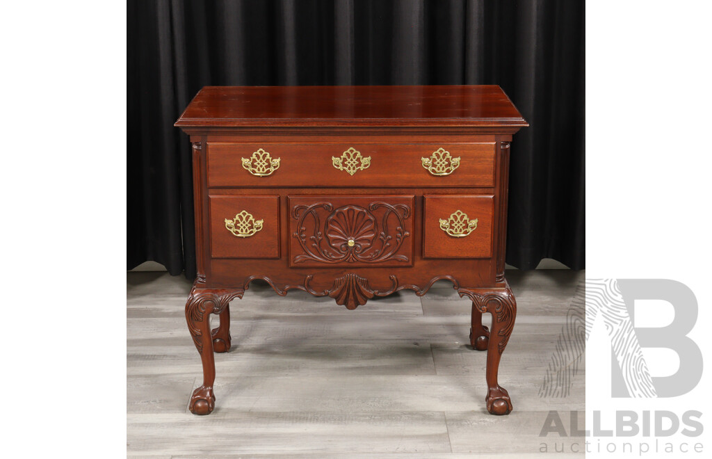 Mahogany Elevated Four Drawer Chest by Councill Craftsmen