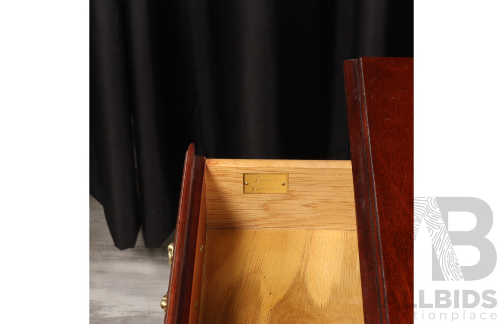 Mahogany Elevated Four Drawer Chest by Councill Craftsmen