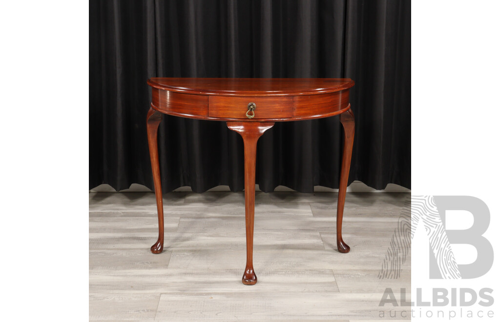 Mahogany Demi Lune Hall Table