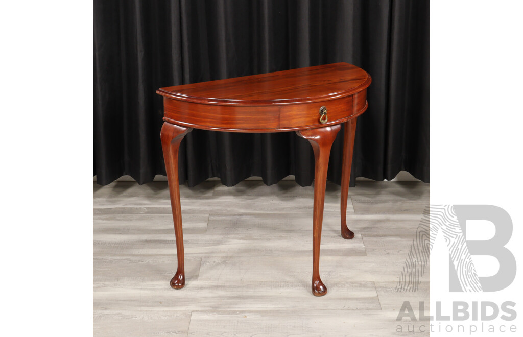 Mahogany Demi Lune Hall Table