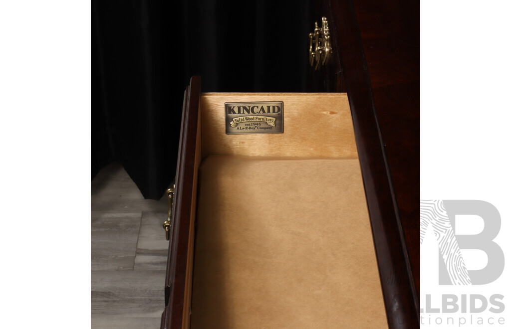 Mahogany Eight Drawer Dresser Ait Cingle Cabinet Door by Kincaid Furniture for La-Z-Boy